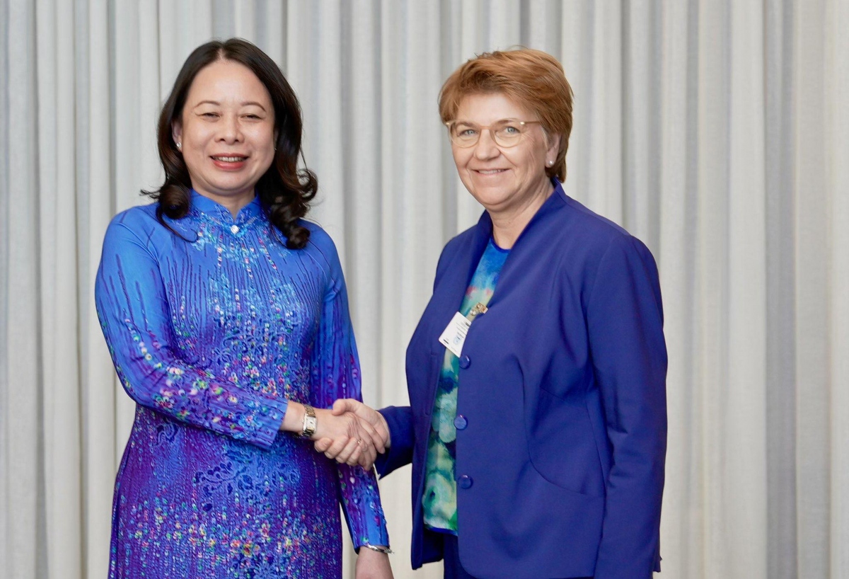 Phó Chủ tịch nước Võ Thị Ánh Xuân gặp Tổng thống Thụy Sỹ Viola Amherd