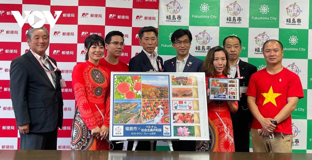 Thành phố Fukushima (Nhật Bản) phát hành bộ tem cổ vũ vận động viên Việt Nam
